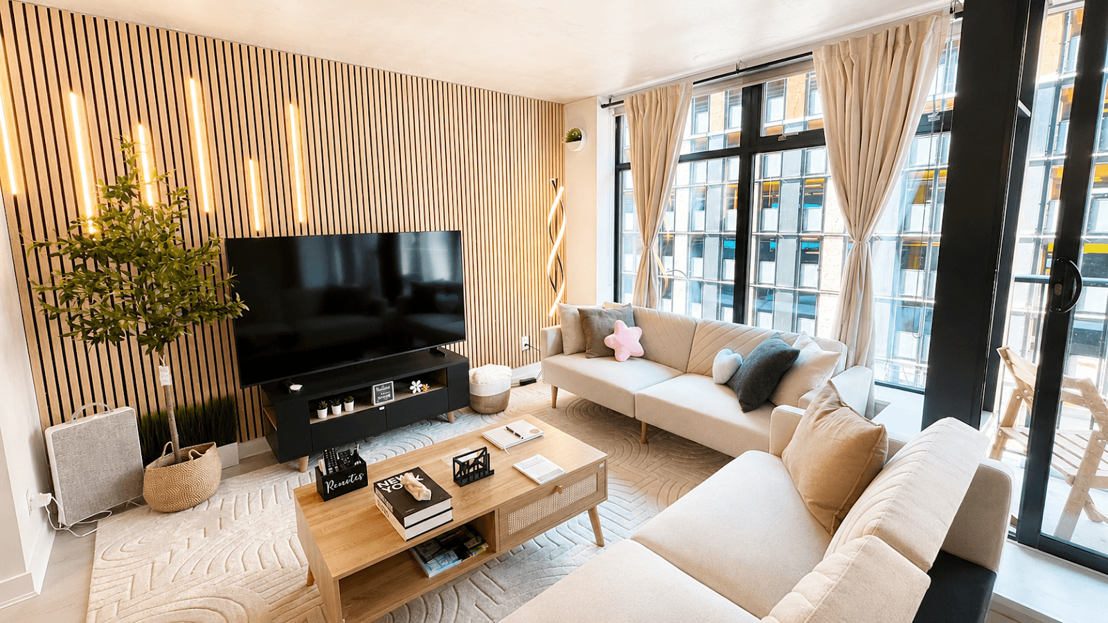 Warm, styled living room in a Housparrow-managed unit